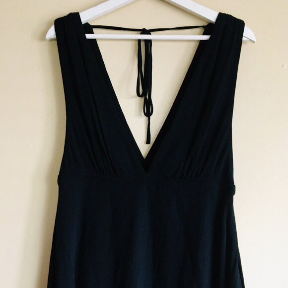Cotton Candy LA Twirl Black Plunge Mini Flare Dress‎ Size M - Picture 2 of 8